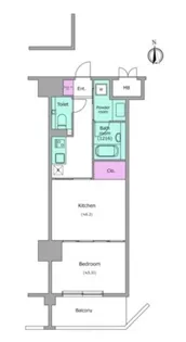 ビエラコート内久宝寺【4階】の間取り