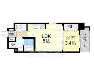 Luxe服部天神【2階】の間取り