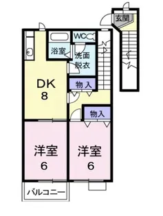 メゾンドストリームB【2階】の間取り