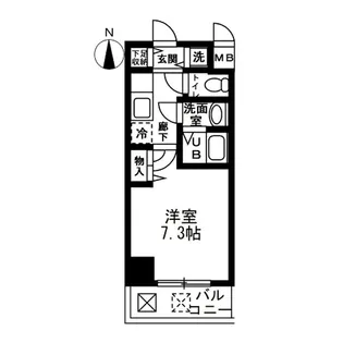 シャルマンフジ大阪城南【7階】の間取り