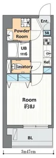 雷門江戸マンション【3階】の間取り