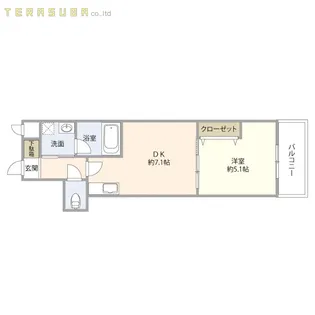 レスコ中島参番館EAST【4階】の間取り
