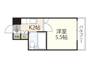 レジデンス天一【5階】の間取り