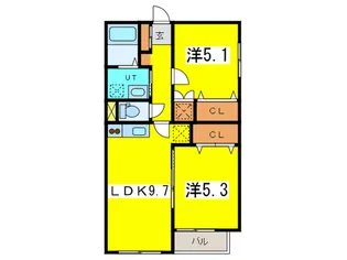 NEST円山【3階】の間取り