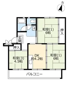 UR久喜青葉【3階】の間取り