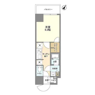 ONE ROOF FLAT ASAKUSA IRIYA【6階】の間取り