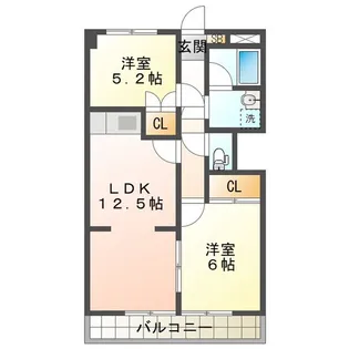 コーポ三瀧【7階】の間取り