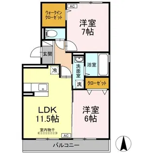 シャールポンドV(DR)【2階】の間取り