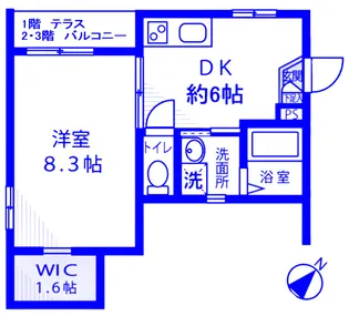Tetti Verdi横浜A(テッティ ヴェルディ)【1階】の間取り