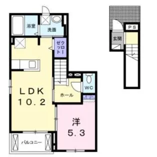 アルエットA/B(高崎市下之城町)【2階】の間取り