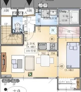 リヴェール岩沼【1階】の間取り