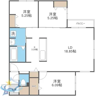 コローレ山鼻【4階】の間取り