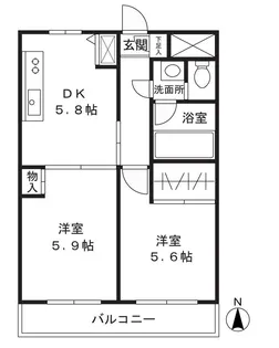 ソレムI新城【1階】の間取り