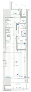 エスリード御堂筋梅田【13階】の間取り