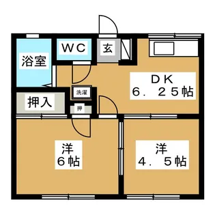 シェ・ルミエール【1階】の間取り