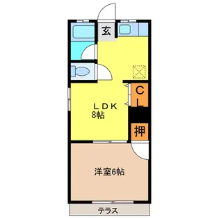 プリモコーポA【1階】の間取り
