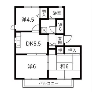 クレールロジュマン【1階】の間取り