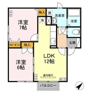 ハイセレールのぞみ【1階】の間取り