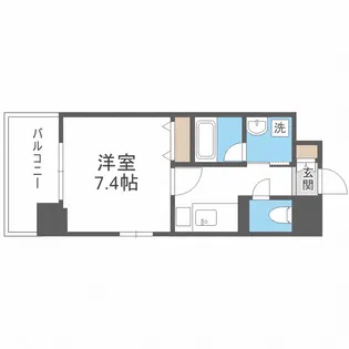 ボーベル玉造【9階】の間取り