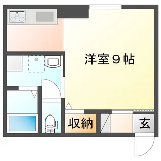 プラセル新町【3階】の間取り