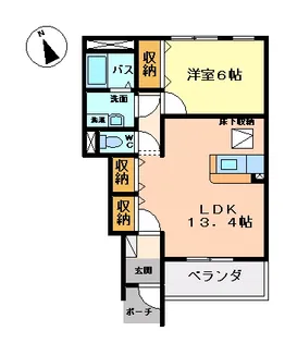 パーチェ B棟【1階】の間取り