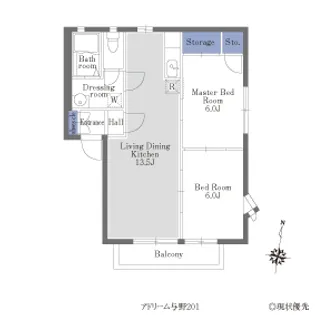 アドリーム与野【2階】の間取り