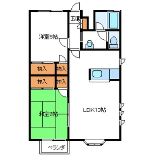 メゾンパークアルカディアA【1階】の間取り