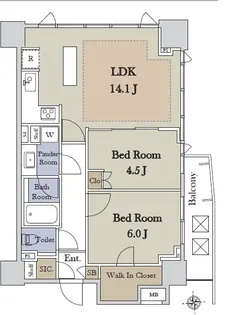 東京都練馬区東大泉1【マンション】の間取り