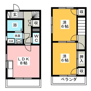 ジュネスフジシロ Fの間取り