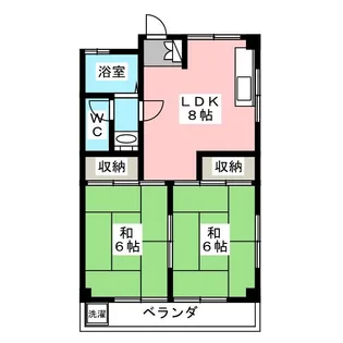 第2晴美ハイツ【3階】の間取り