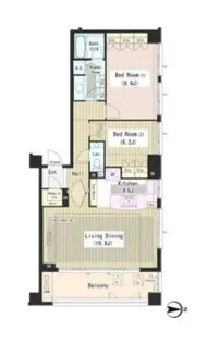 外苑レジデンス【5階】の間取り