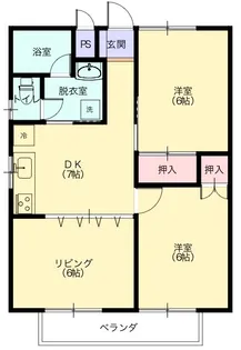 コーポN A棟【2階】の間取り