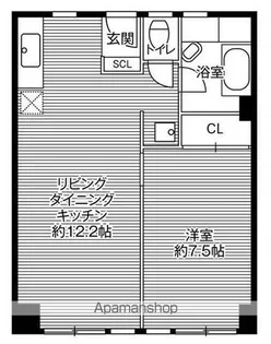 ビレッジハウス城北タワー1号棟【11階】の間取り