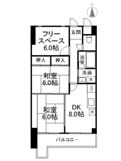 サンシャイン梅津【3階】の間取り