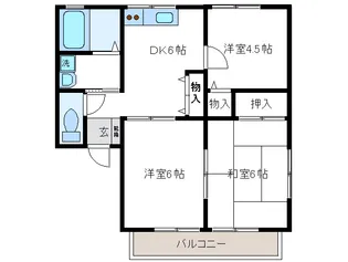 サンハイツI【2階】の間取り