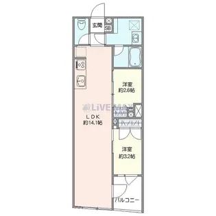 オープンブルーム渋谷本町【1階】の間取り