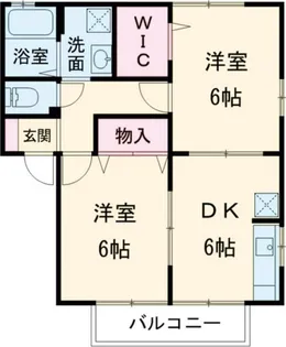 2DKの間取り画像