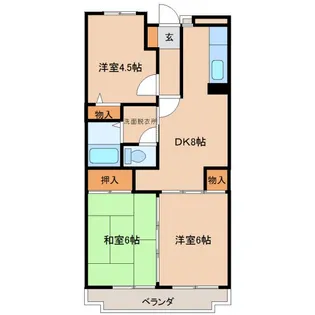 シャルル岩出【1階】の間取り