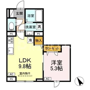 セレスティア中台【1階】の間取り