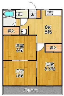 コーポ上峰【2階】の間取り