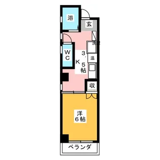 第5クリスタルハイツ吉田【4階】の間取り