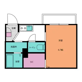 アール柚木【1階】の間取り