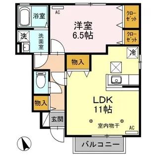 ラルジュメゾン B【1階】の間取り