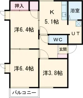 グリーンハイツ石井【1階】の間取り
