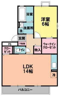 ロジュマンマエバラE【3階】の間取り