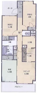 ヴェルビュせんげん台ステーションプラザ【3階】の間取り