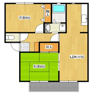 フォレスト東平島 A棟【2階】の間取り