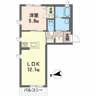 福島県南相馬市原町区中太田字天狗田【アパート】の間取り