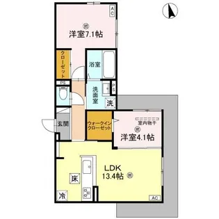 OKAYAMATE嘉平【1階】の間取り