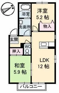 リッシュいずみ【1階】の間取り